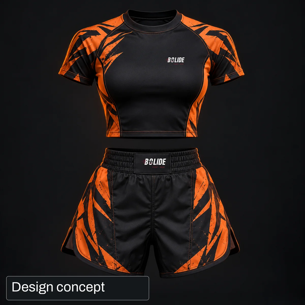 Design concept: Blaze / Cropped set Women's fightwear